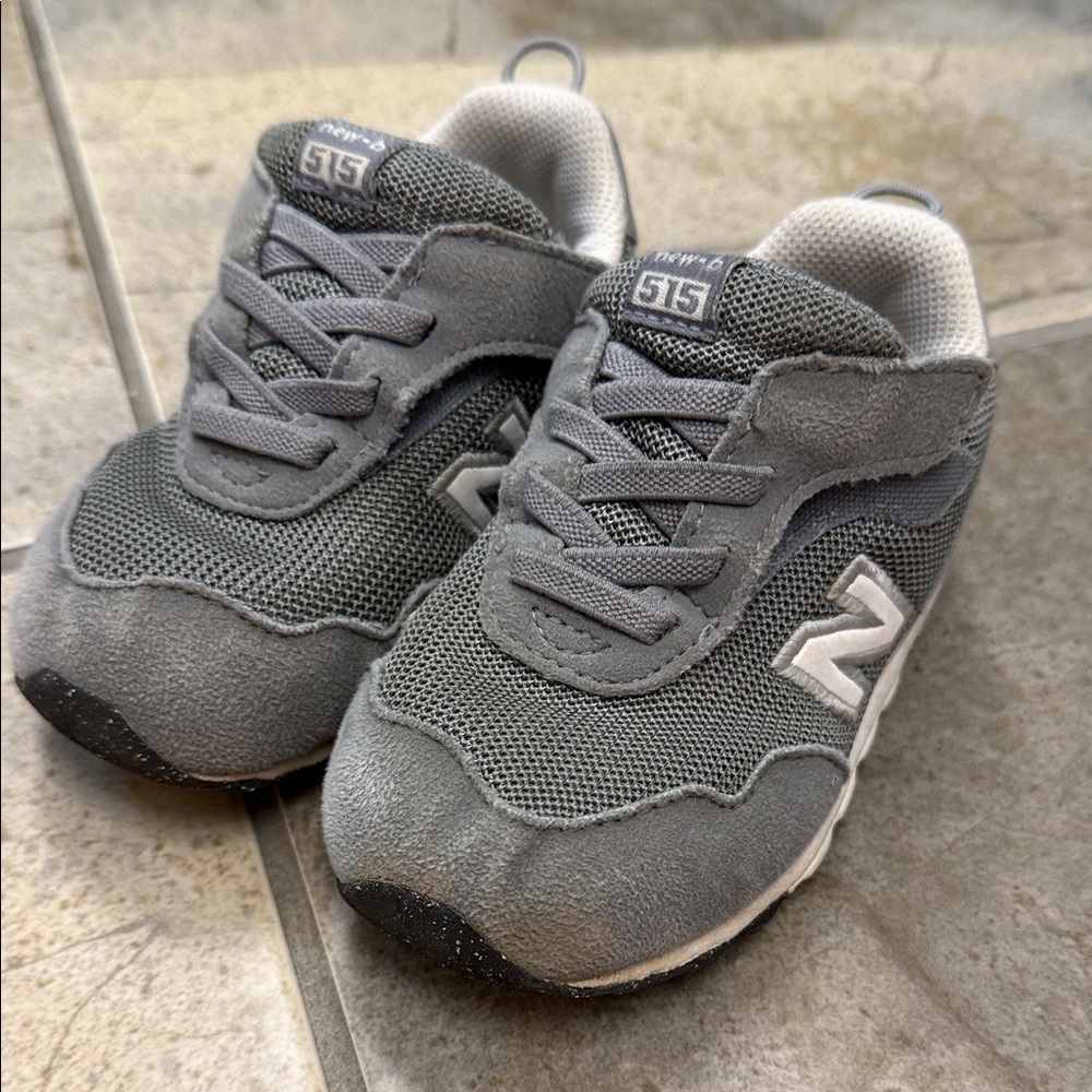 New Balance Kids Sneakers in Gray and White
